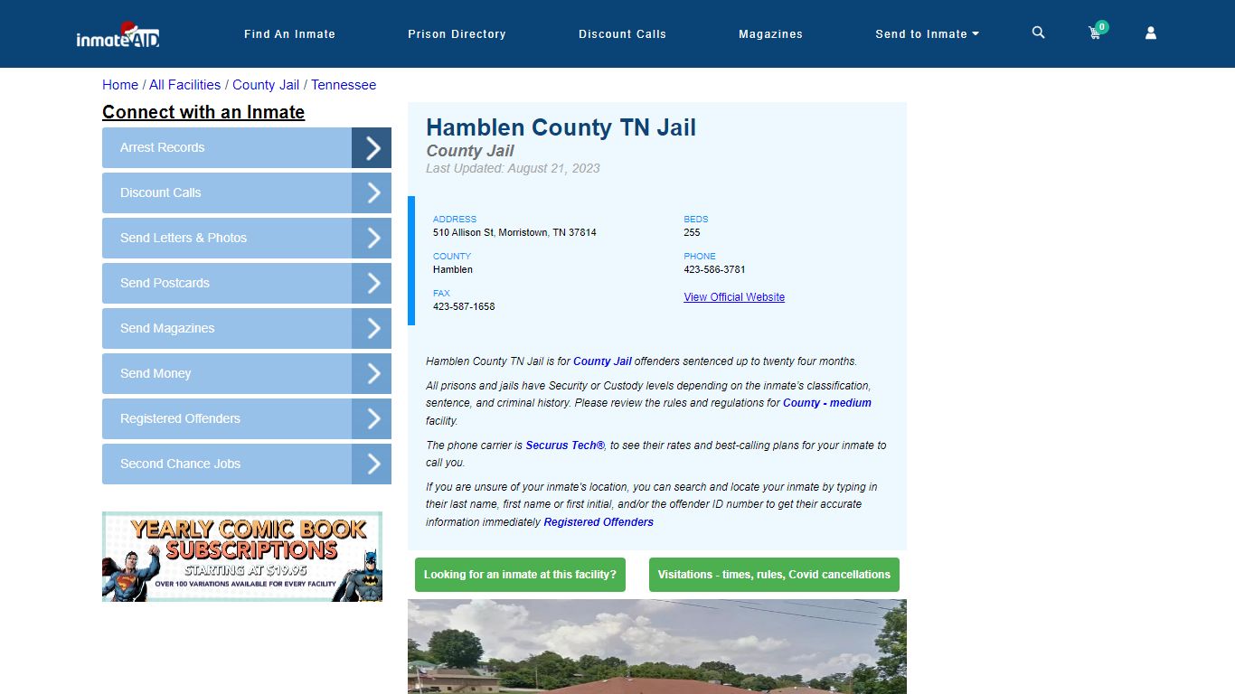 Hamblen County TN Jail - Inmate Locator - Morristown, TN